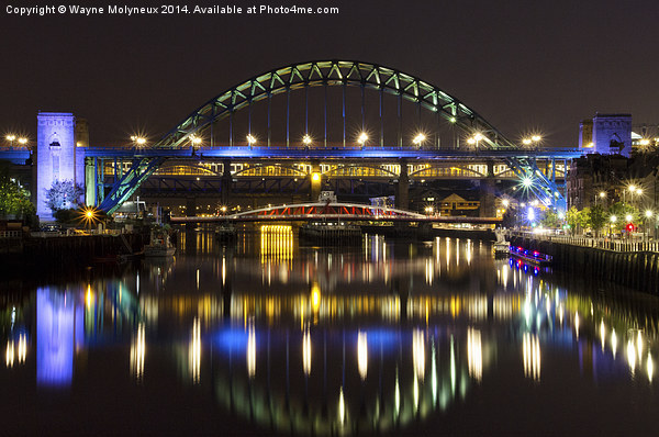  Tyne Bridges Picture Board by Wayne Molyneux