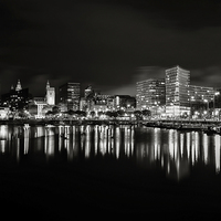 Buy canvas prints of  Liverpool skyline by Wayne Molyneux