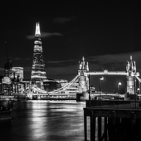 Buy canvas prints of The Shard and Tower Bridge by Wayne Molyneux