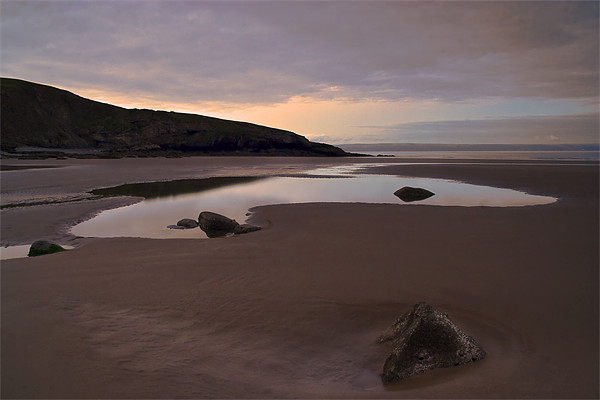 Dunraven Bay Dawn Picture Board by Wayne Molyneux