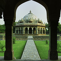 Buy canvas prints of Entrance frame angle shot of a tomb in Lodhi garde by Arpan Bhatia