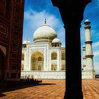 Buy canvas prints of Agra, India -  A unique perspective wide angle sho by Arpan Bhatia