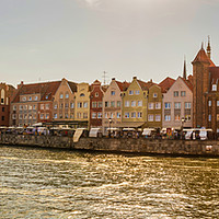 Buy canvas prints of Gdansk, North Poland - August 13, 2020: Sunset Pan by Arpan Bhatia
