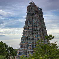Buy canvas prints of Panoramic shot of the Sri Meenakshi temple, Madurai, Tamil Nadu, India by Arpan Bhatia