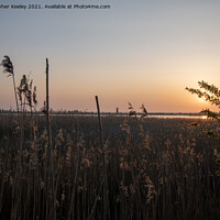 Buy canvas prints of Norfolk Broads sunset by Christopher Keeley