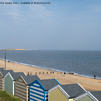Buy canvas prints of Gorleston beach huts by Christopher Keeley
