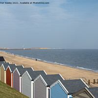 Buy canvas prints of Gorleston beach huts by Christopher Keeley
