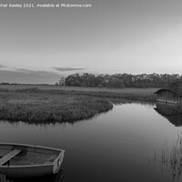 Buy canvas prints of Black and white Hickling Broad by Christopher Keeley