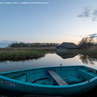 Buy canvas prints of Boat on Hickling Broad by Christopher Keeley