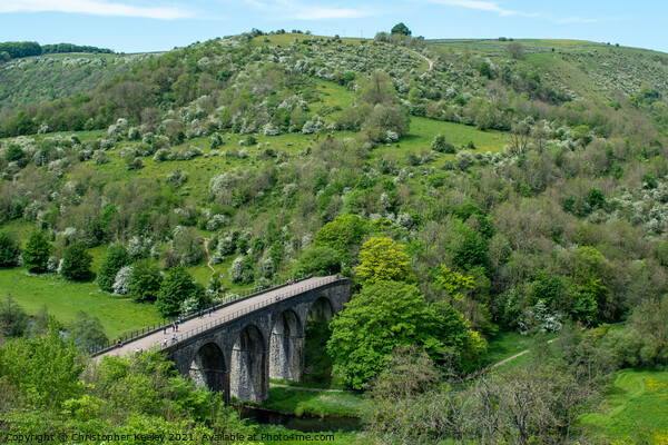 Monsal Viaduct and Dale Picture Board by Christopher Keeley