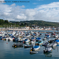 Buy canvas prints of Lyme Regis harbour by Christopher Keeley