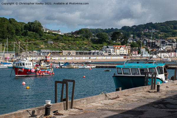 Lyme Regis harbour Picture Board by Christopher Keeley