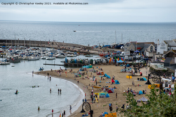 Lyme Regis beach Picture Board by Christopher Keeley