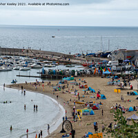 Buy canvas prints of Lyme Regis beach by Christopher Keeley