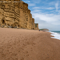 Buy canvas prints of West Bay cliffs by Christopher Keeley