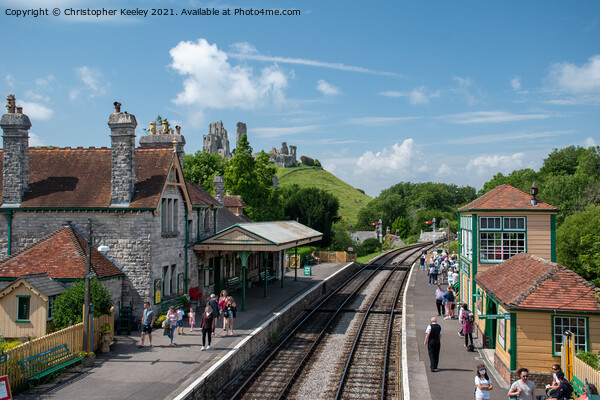 Summer at Corfe Castle, Dorset Picture Board by Christopher Keeley