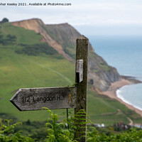 Buy canvas prints of Jurassic Coast at Golden Cap by Christopher Keeley