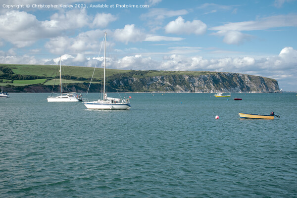 Boats at Swanage, Dorset Picture Board by Christopher Keeley