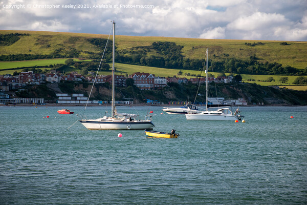 Swanage harbour in Dorset Picture Board by Christopher Keeley