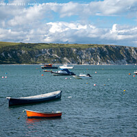 Buy canvas prints of Boats in Swanage harbour by Christopher Keeley