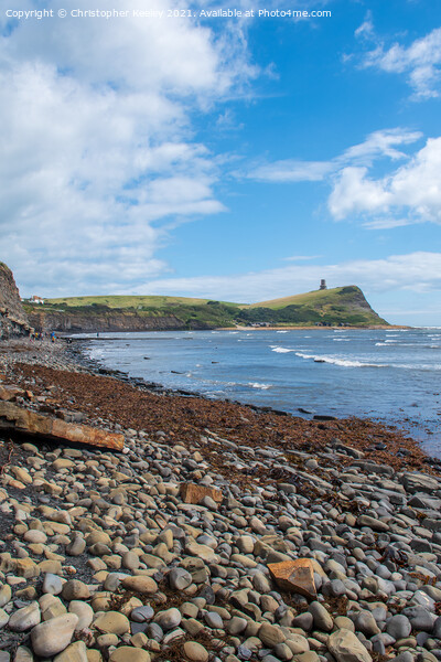 Blue skies at Kimmeridge Bay Picture Board by Christopher Keeley