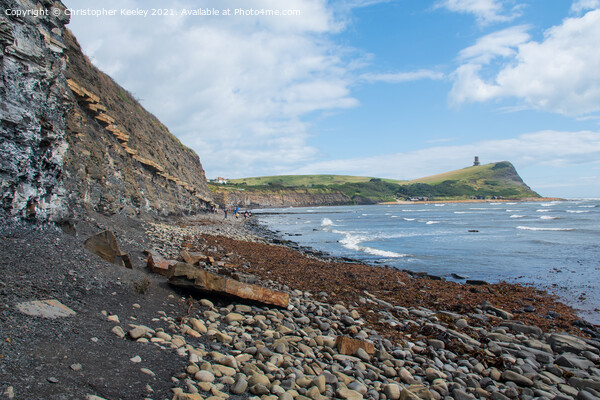 Kimmeridge Bay and blue skies Picture Board by Christopher Keeley