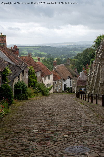 Gold Hill in Shaftesbury Picture Board by Christopher Keeley