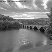Buy canvas prints of Ladybower Reservoir in monochrome by Christopher Keeley
