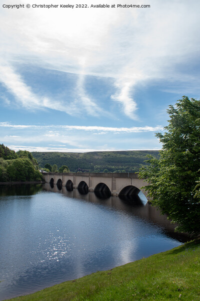 Blue skies over Ladybower Reservoi Picture Board by Christopher Keeley