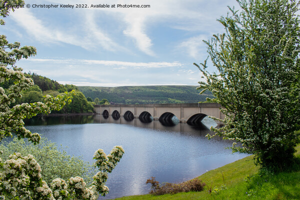 Ashopton Viaduct at Ladybower Reservoir Picture Board by Christopher Keeley