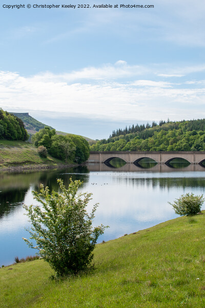 Blue skies at Ladybower Reservoir Picture Board by Christopher Keeley