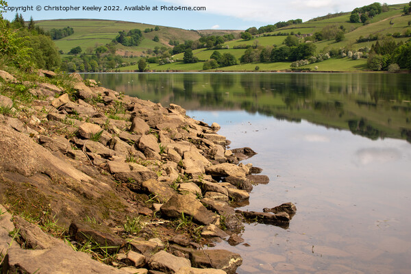 Reflections on Ladybower Reservoir Picture Board by Christopher Keeley