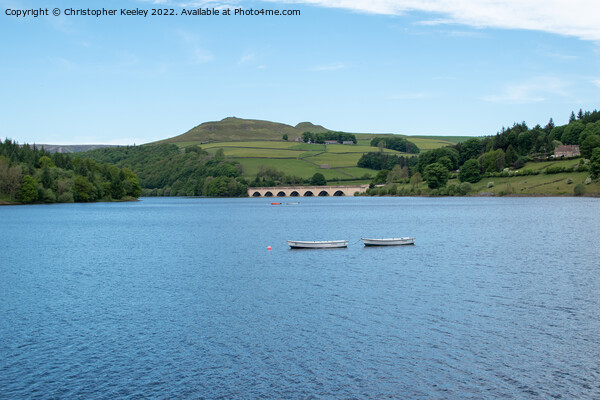 Fishing boats on Ladybower Reservoir Picture Board by Christopher Keeley