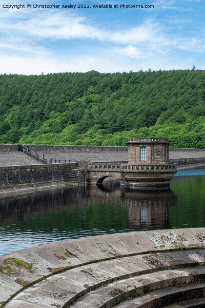 Ladybower Reservoir plug hole Picture Board by Christopher Keeley