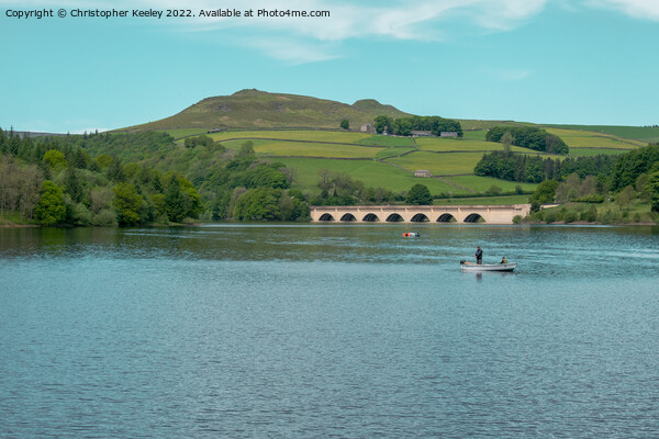 Boat on Ladybower Reservoir Picture Board by Christopher Keeley