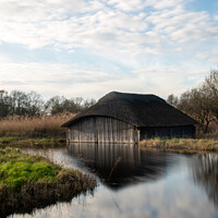 Buy canvas prints of Hickling Broad boat house by Christopher Keeley
