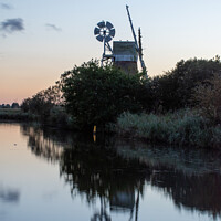 Buy canvas prints of Dusk in the Norfolk Broads by Christopher Keeley