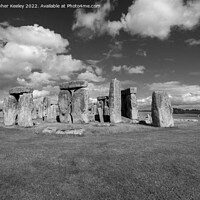 Buy canvas prints of Stonehenge in monochrome by Christopher Keeley