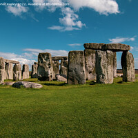 Buy canvas prints of A sunny day at Stonehenge by Christopher Keeley