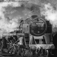 Buy canvas prints of Black Prince steam train emerging from tunnel by Christopher Keeley