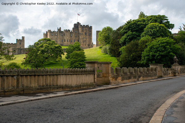 Alnwick Castle and bridge Picture Board by Christopher Keeley