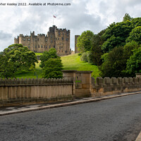 Buy canvas prints of Alnwick Castle and bridge by Christopher Keeley