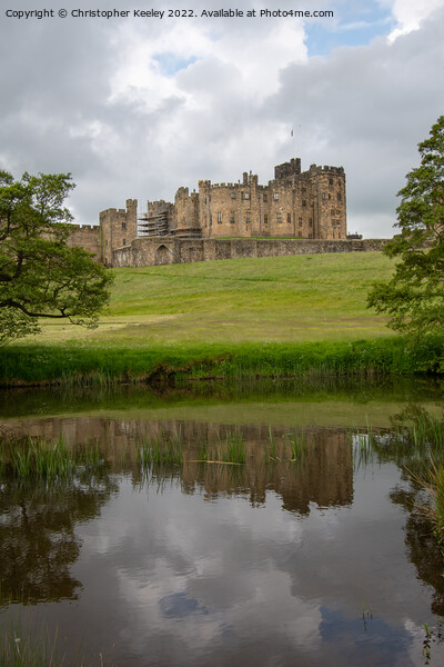 Reflections of Alnwick Castle Picture Board by Christopher Keeley