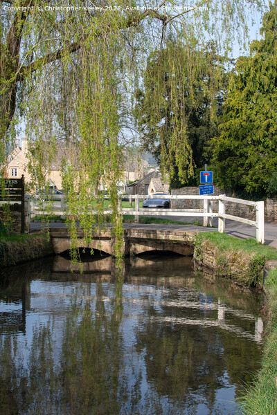 Lower Slaughter Cotswolds village Picture Board by Christopher Keeley