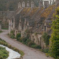 Buy canvas prints of Arlington Row cottages in Bibury by Christopher Keeley