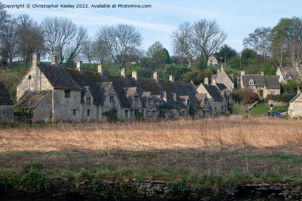 Arlington Row cottages in the Cotswolds Picture Board by Christopher Keeley