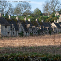 Buy canvas prints of Cotswolds Arlington Row cottages, Bibury by Christopher Keeley