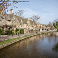 Buy canvas prints of Row of cottages in Bourton-on-the-Water by Christopher Keeley