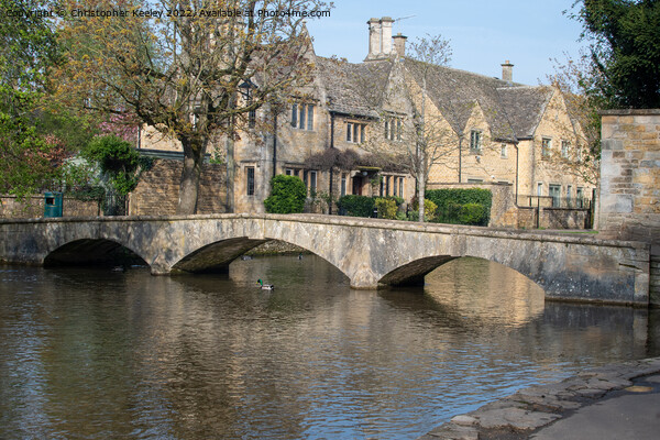 Stone bridge in Bourton-on-the-Water, Cotswolds Picture Board by Christopher Keeley