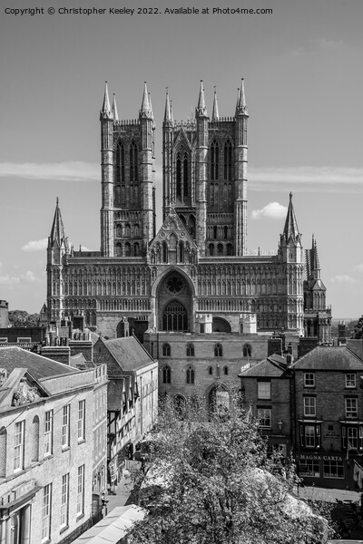 Lincoln Cathedral in monochrome Picture Board by Christopher Keeley